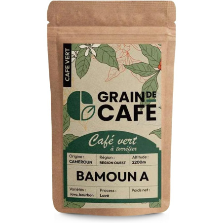 Graindecafé Café Vert Cameroun Bamoun 1 kg : à torréfier soi-même