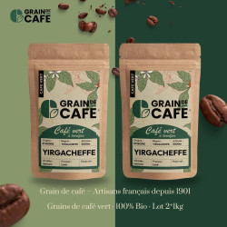 Graindecafé Café Vert Éthiopie Moka Yirgacheffe 1 kg : à torréfier soi-même