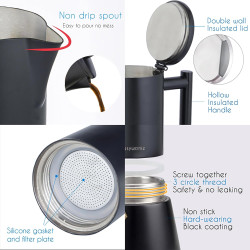 Easyworkz Diego Cafetière Italienne Inox, notre avis