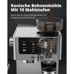 AIRMSEN Espresso 20 Bar avec Broyeur, notre avis
